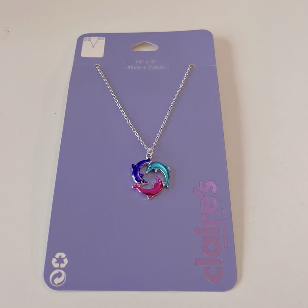 Claire’s Accessories 3/$10 - Colorful Dolphin Necklace